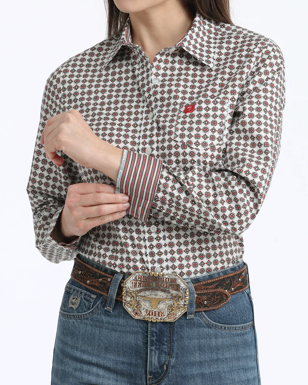 Women’s Stretch Arena Fit Button-Down Western Shirt - Image 2