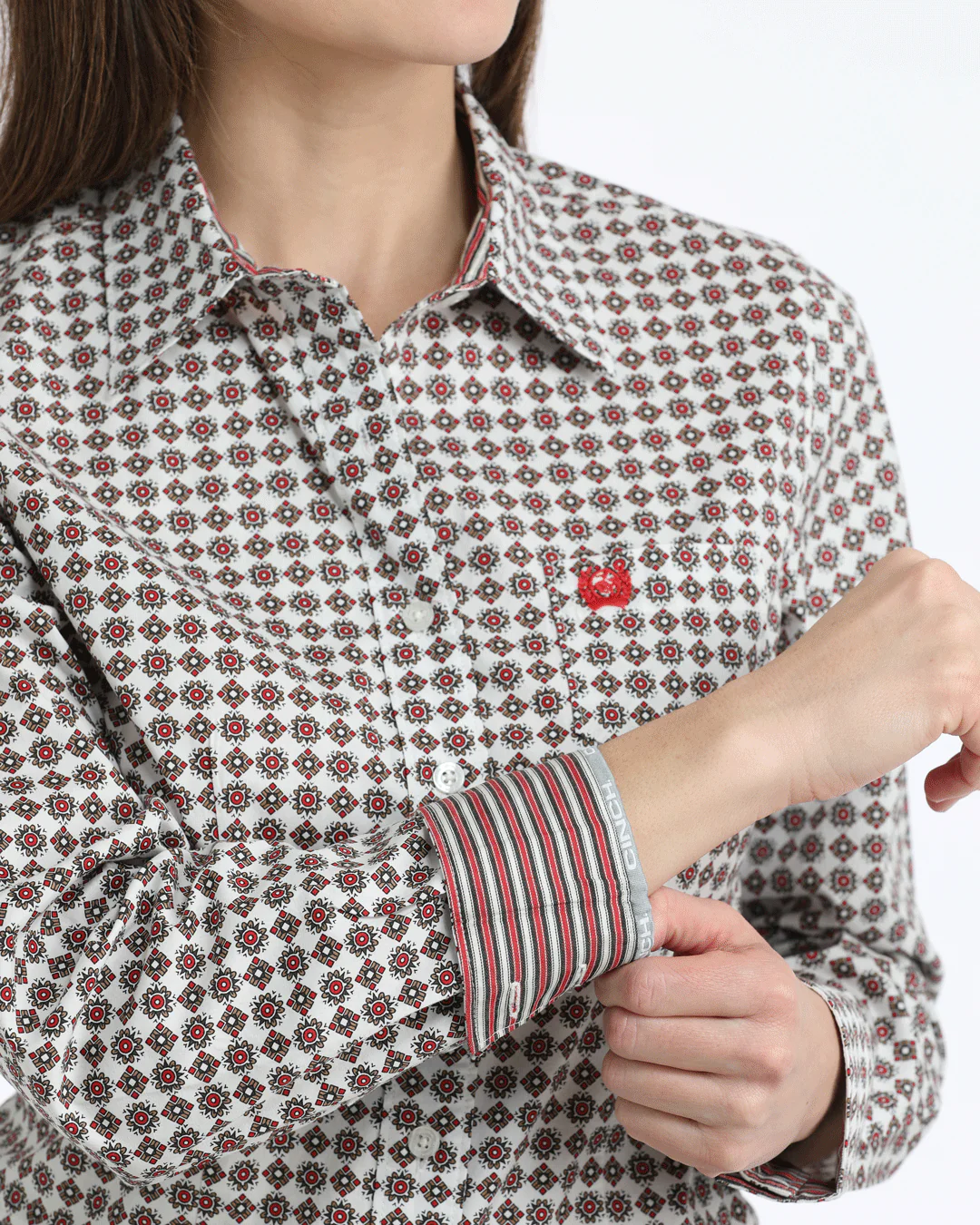 Women’s Stretch Arena Fit Button-Down Western Shirt - Image 3
