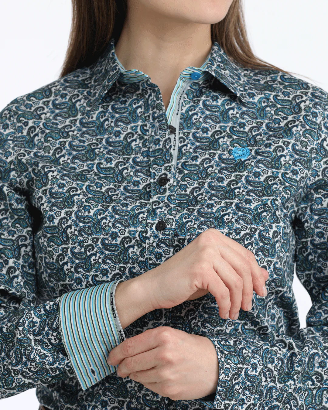 Women’s Arena Fit Button-Down Western Shirt - Image 3