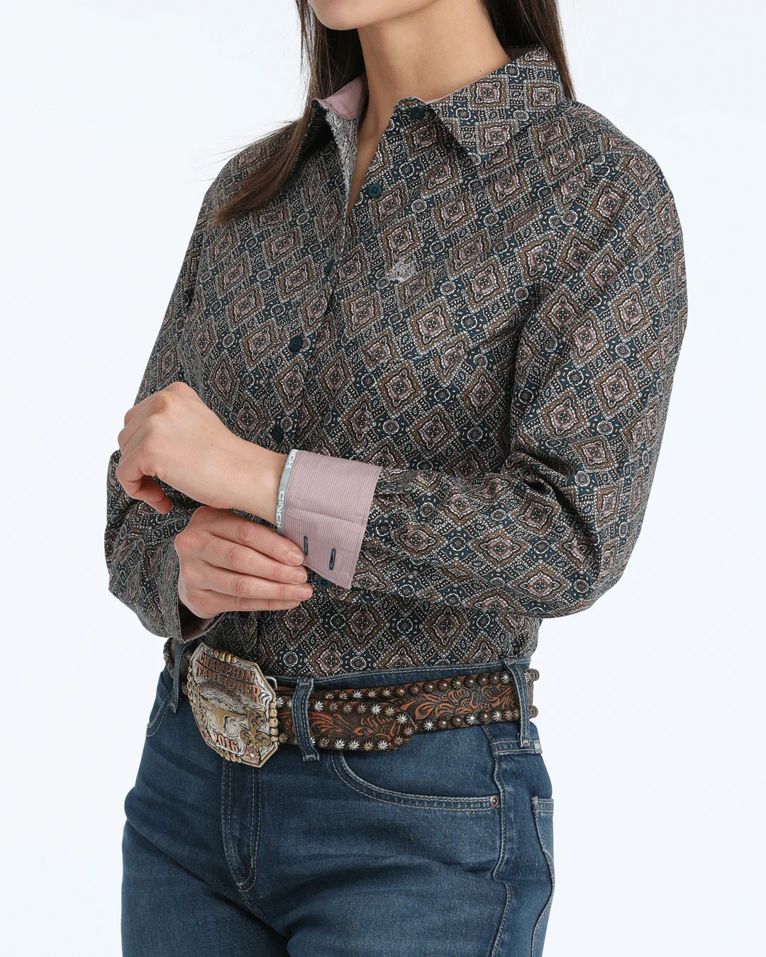 Women’s Arena Fit Button-Down Western Shirt - Image 2