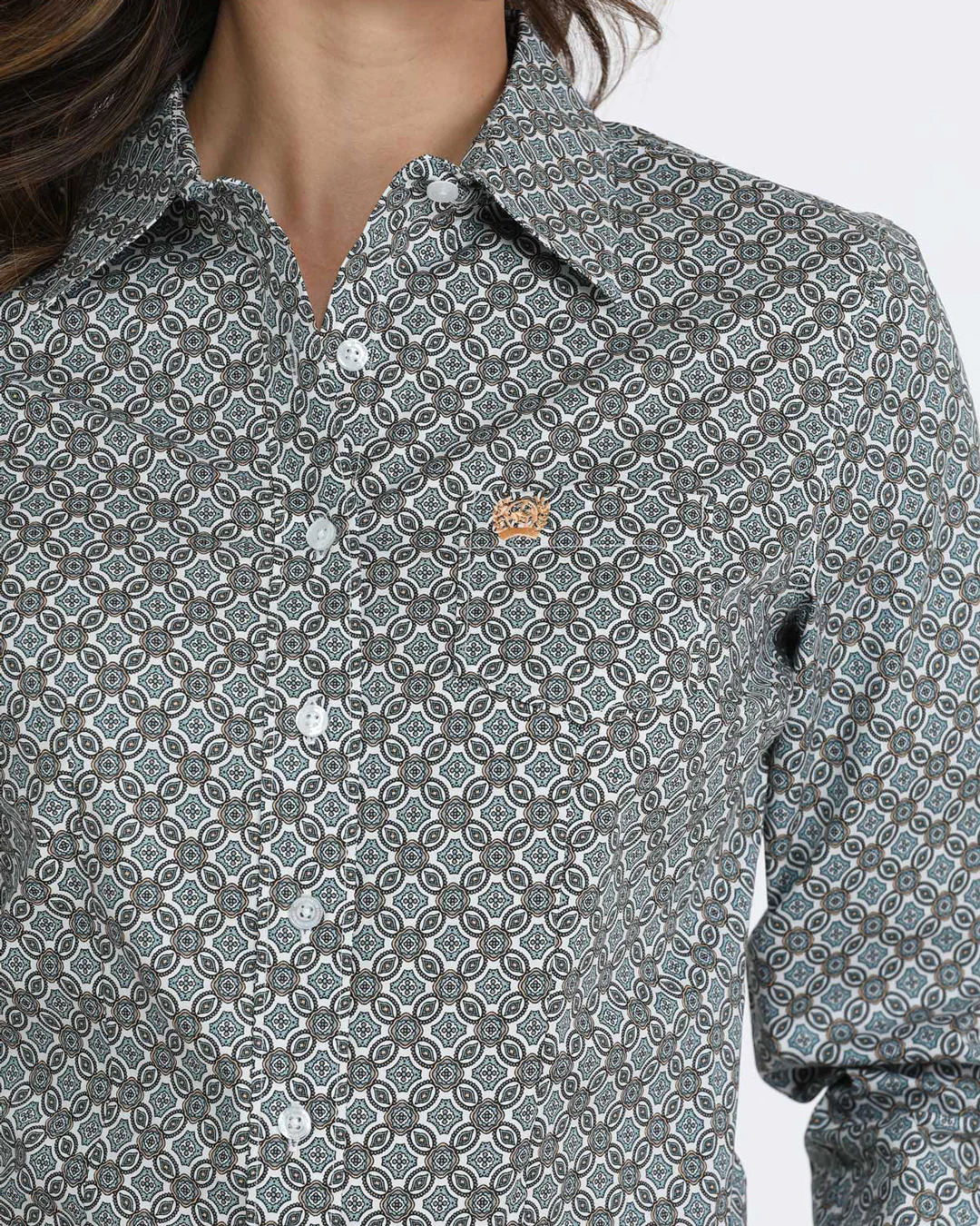 Women’s Stretch Arena Fit Button-Down Western Shirt - Image 3