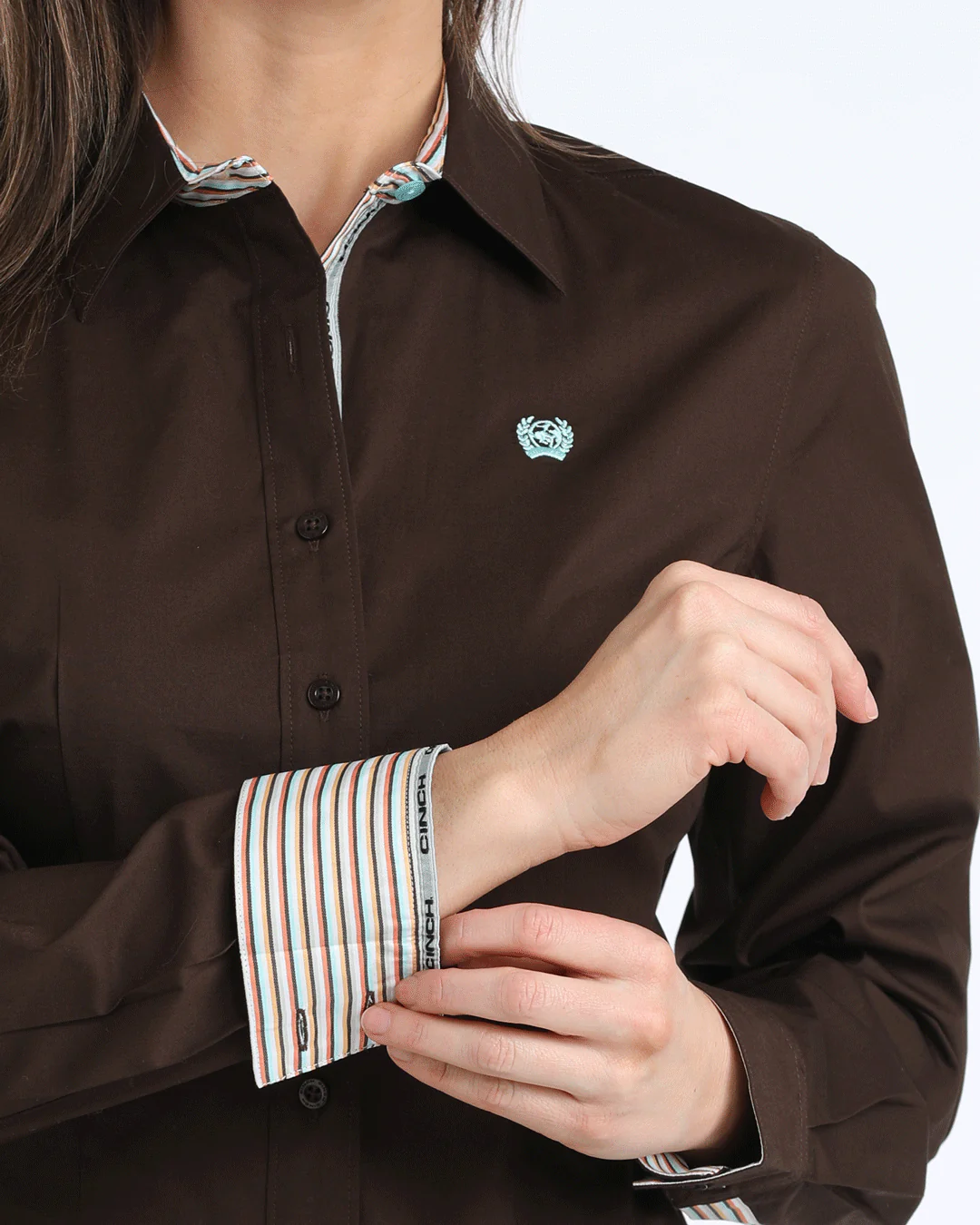Women’s Stretch Arena Fit Button-Down Western Shirt - Image 3