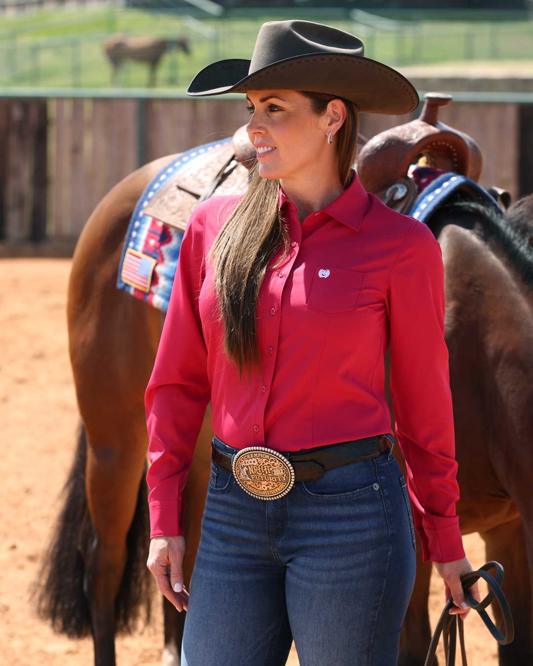 Women’s Arenaflex® Button Down Western Shirt - Image 4