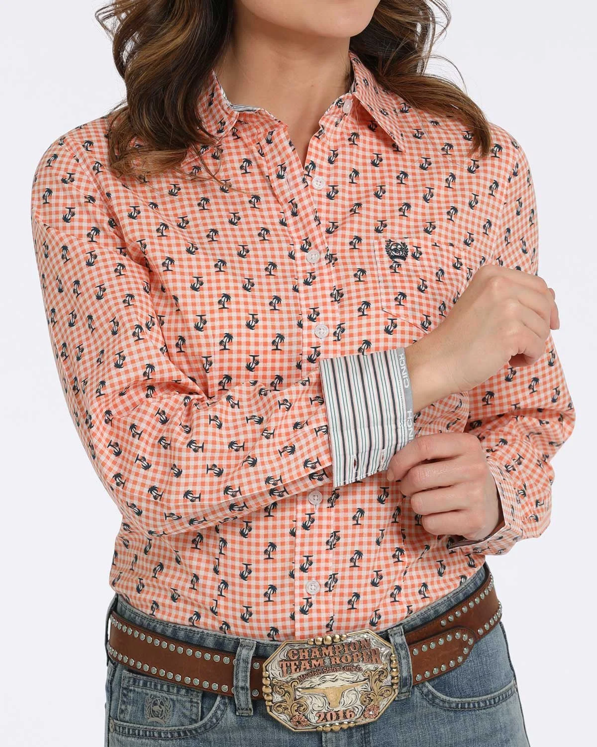 Women’s Arena Fit Button-Down Western Shirt - Image 3