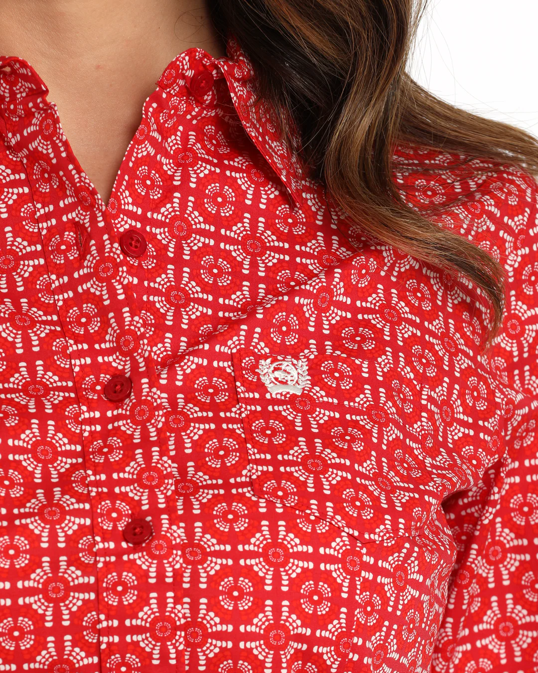 Women's Stretch Arena Fit Button-Down Western Shirt - Image 3
